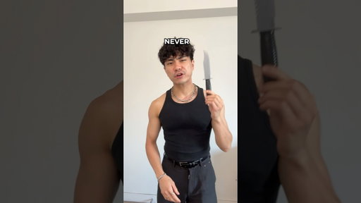NEVER throw your knife. #safety #comedy