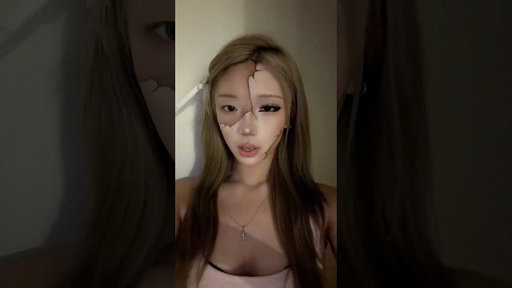 Another cracked doll makeup transition🫶🎀 #dollmakeup #halloweenmakeup #creativemakeup