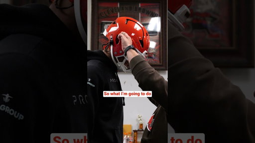 Taylen Green getting his helmet fitted for #rookieminicamp