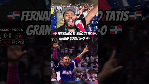 FERNANDO EL NIÑO TATIS WITH A GRAND SLAM TO MAKE IT 5-0!!#dominican #baseball #worldbaseballclassic
