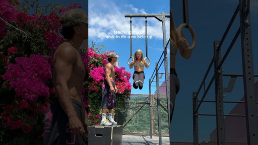 strong girls teach their boyfriends MUSCLE UPS 🙌🏼