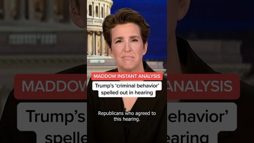 Maddow: Jack Smith spells out Trump's 'criminal behavior' at hearing