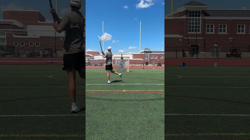 Shooting with the craziest lacrosse stick again #shorts