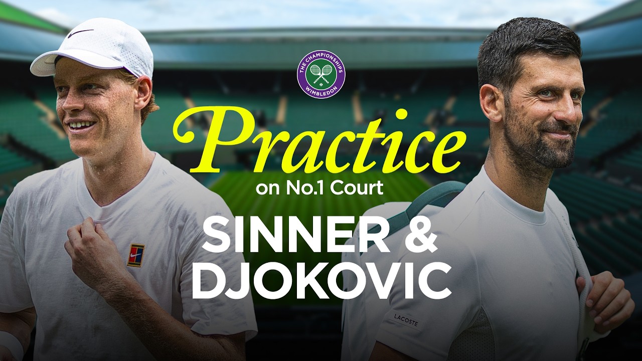 "I don't think he needs my tips!" 😂 | Jannik Sinner and Novak Djokovic practice | Mic'd Up 🎤