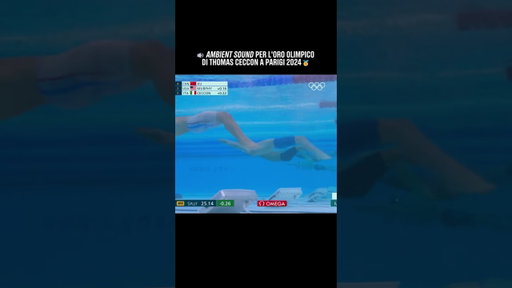 Ambient sound per l'oro olimpico di Ceccon.