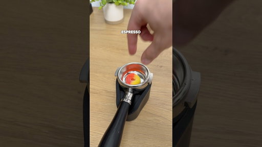 Pulling a shot of espresso through a peach ring