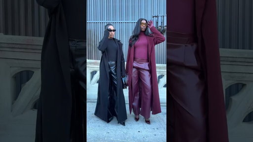 Monochromatic looks: Black or Burgundy?