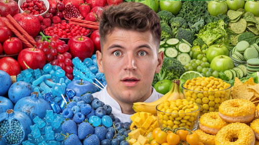 I Ate Rare Food In EVERY Color