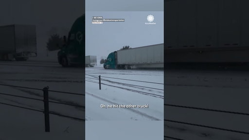 Truck Slides Out of Control on Icy Road!