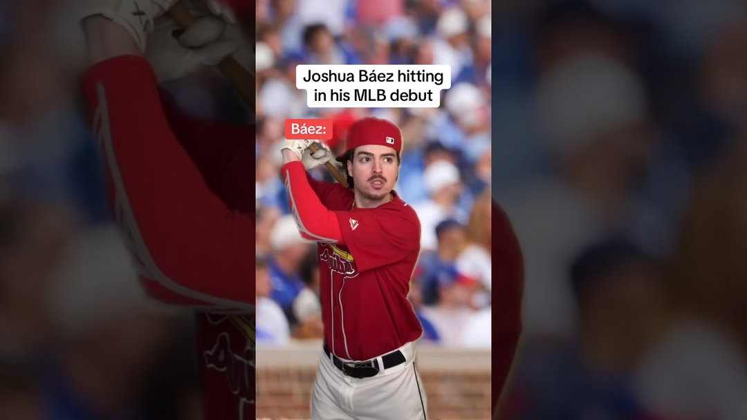 Joshua Báez hitting in his MLB debut💥⚾️