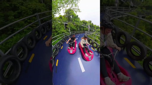 MARIO KARTING DOWN A MOUNTAIN?! 🏎️💨😱 📍Hangzhou, China #mariokart #china #bucketlisttravel