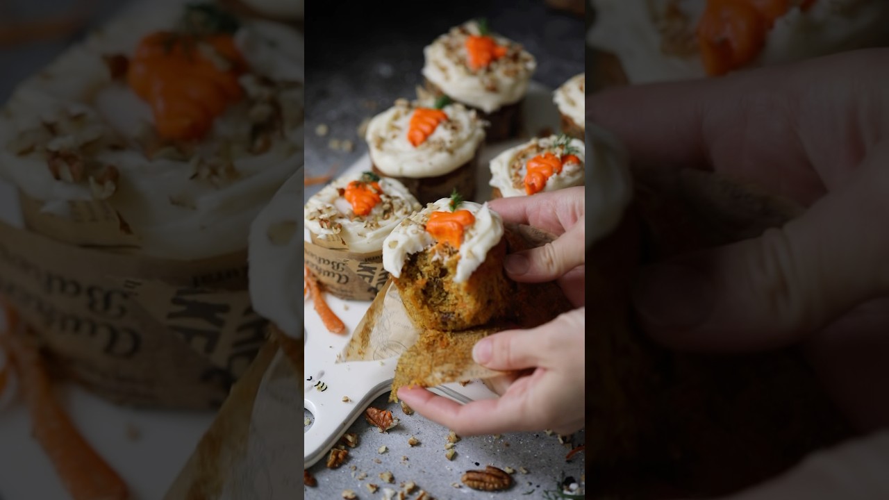 Carrot Cake Cupcakes 🧁🥕 Happy Easter! #food