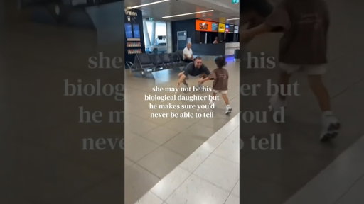 She may not be his biological daughter but he makes sure you'd never be able to tell.  Heartwarming!