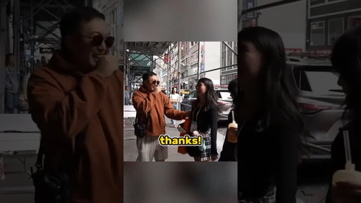 Guy rizzes up ExtraEmily in New York