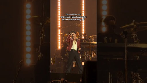 love the two of them in a silly goofy mood on stage #brunomars  #andersonpaak #silksonic #concert