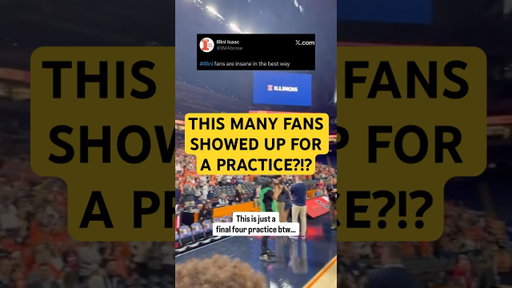 Illinois fans takeover Final Four practice 🤯🔥 #illini #marchmadness