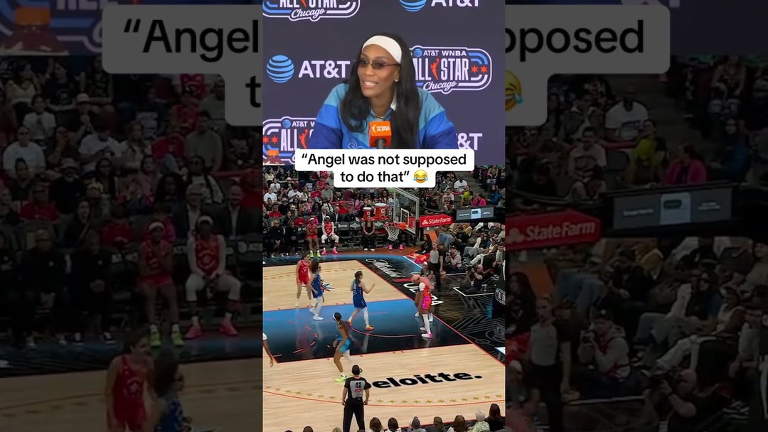 A'ja Wilson on blocking Angel Reese's shot unexpectedly 😭