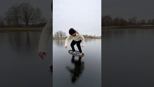 Skimboarding On Ice!
