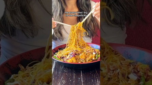 no judgement here 🤝 #pfchangs #chopsticks #noodles