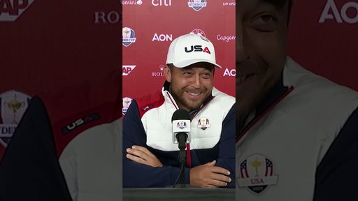 Jon Rahm recounting his night with Tyrrell Hatton #rydercup #golf