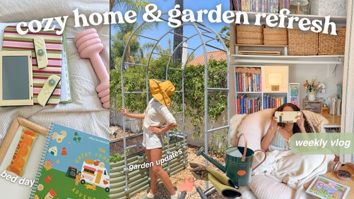 garden & home refresh🌱 planting for spring, social media break, cozy bed day, and decluttering