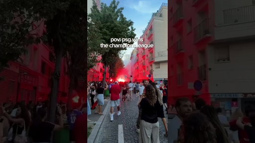 THE CITY WENT WILD!! 🏆⚽️🇫🇷 #psg #championsleague #soccer #france