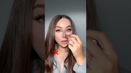 Nose contour for beginners! #contour #makeup #nosecontour