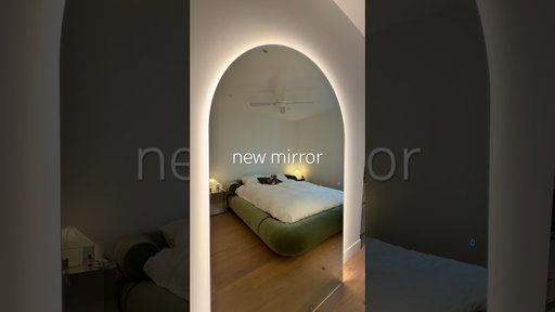 my new aesthetic mirror 🤍 what do you think? #interiordesign #cozyinterior #homeinspiration