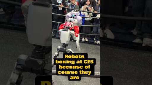 Robots were boxing at CES. Because of course they were #ces2026 #robot #ilovegadgets