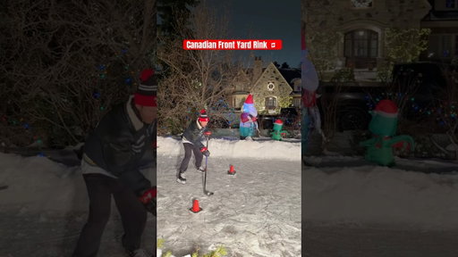 Front Yard Rink? 🇨🇦 HELL YEAH! #hockey #pavelbarber