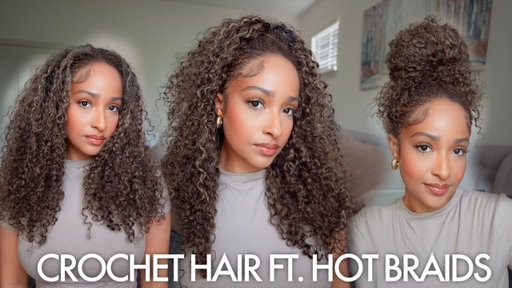 Can you believe this is crochet hair? Curly Crochet Hair ft. Hot Braids