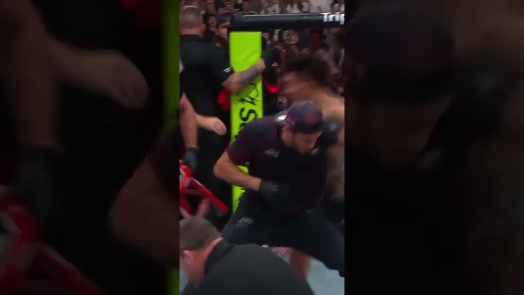 Usman Nurmagomedov got physical with Song Yadong after he knocked out his brother Umar #ufcshanghai