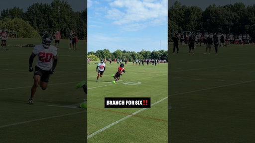 Zachariah Branch with the score in 1 on 1 drills ✅ #nfl #atlantafalcons