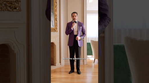 Creative Black Tie Outfit With Purple Dinner Jacket