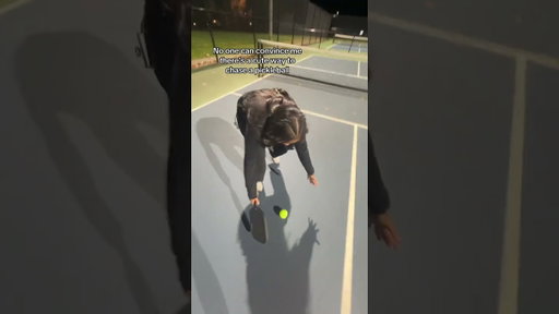 There's no cute way to chase a pickleball....