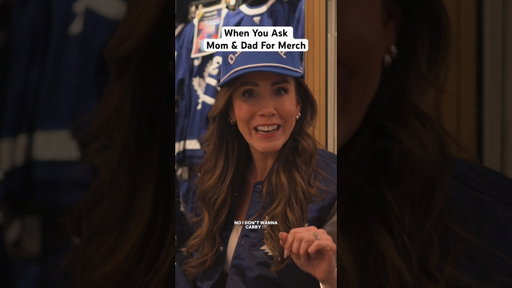 The bravest question you ask… 🏒👕💰#mom #dad #leafs