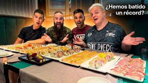 ABUSANDO DEL BUFFET DE SUSHI CON PROFESIONALES PARA BATIR EL RECORD MUNDIAL ¿A POR 1000 PIEZAS?