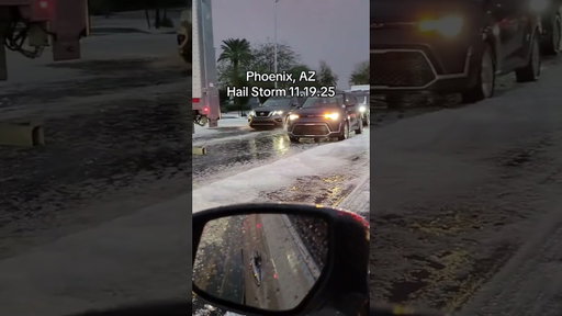 Severe hail storm left Phoenix looking snowy, did you see it? #phoenixaz #hailstorm #snowinarizona