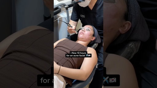 i flew 13 hours for an acne facial ✈️🇰🇷 #acne #facial #skincare #koreanskincare #korea