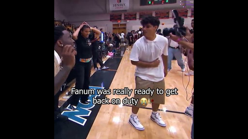 Fanum was really ready to get back on duty!😭🥀