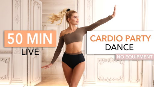 50 MIN DANCE CARDIO PARTY - burn 400-500kcal with a smile I LIVE Session