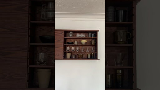 shelf styling #interiors #interiorstyling #diningroom #woodworking #ceramics #glassware #curator