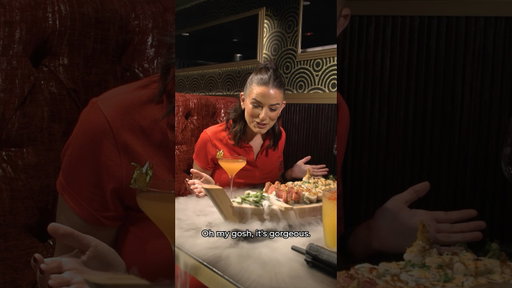 Captain Sandy and Aesha came aboard to check out our NEW Sushi Boat 🛥️🍣 #pfchangs #sushi #boat