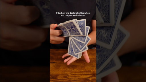 How The Dealer Shuffles When You...😮 #fyp #shorts #viralvid #shuffles #dealer #poker #cards #skills