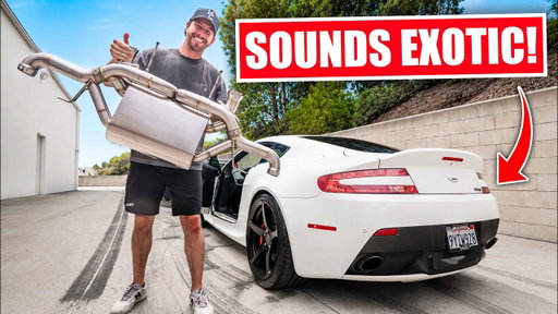 STRAIGHT PIPING MY V8 VANTAGE!