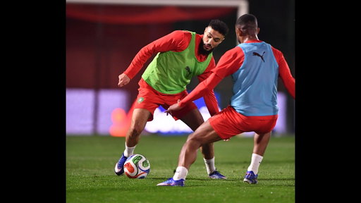 المنتخب الوطني يجري اول حصة تدريبية تحت إشراف السيد محمد وهبي