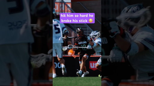 hit him so hard he broke his stick