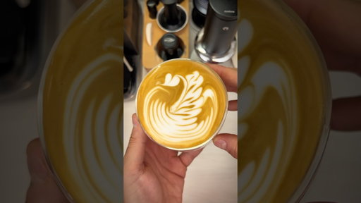 Swan latte art, milk texture and coffee crema must both be good! ☕️🦢🤎 #coffee #cafe #latteart #fyp