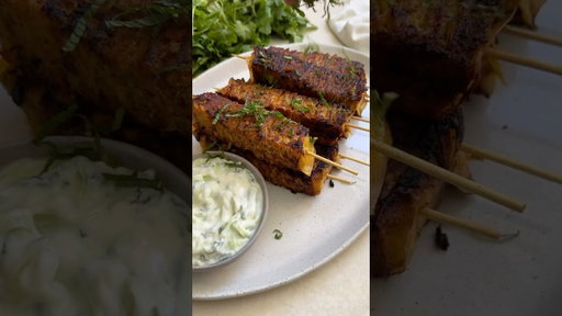 Try our high-protein chicken tikka kebabs for an easy weeknight meal 🌯 #highprotein #dinner #shorts