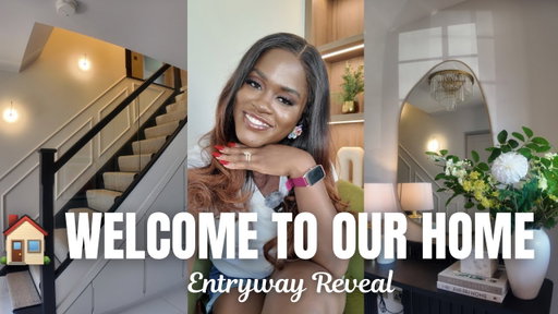 OUR HOME ENTRYWAY REVEAL! | Luxury Modern Entryway Makeover After Months of Renovation 🏡